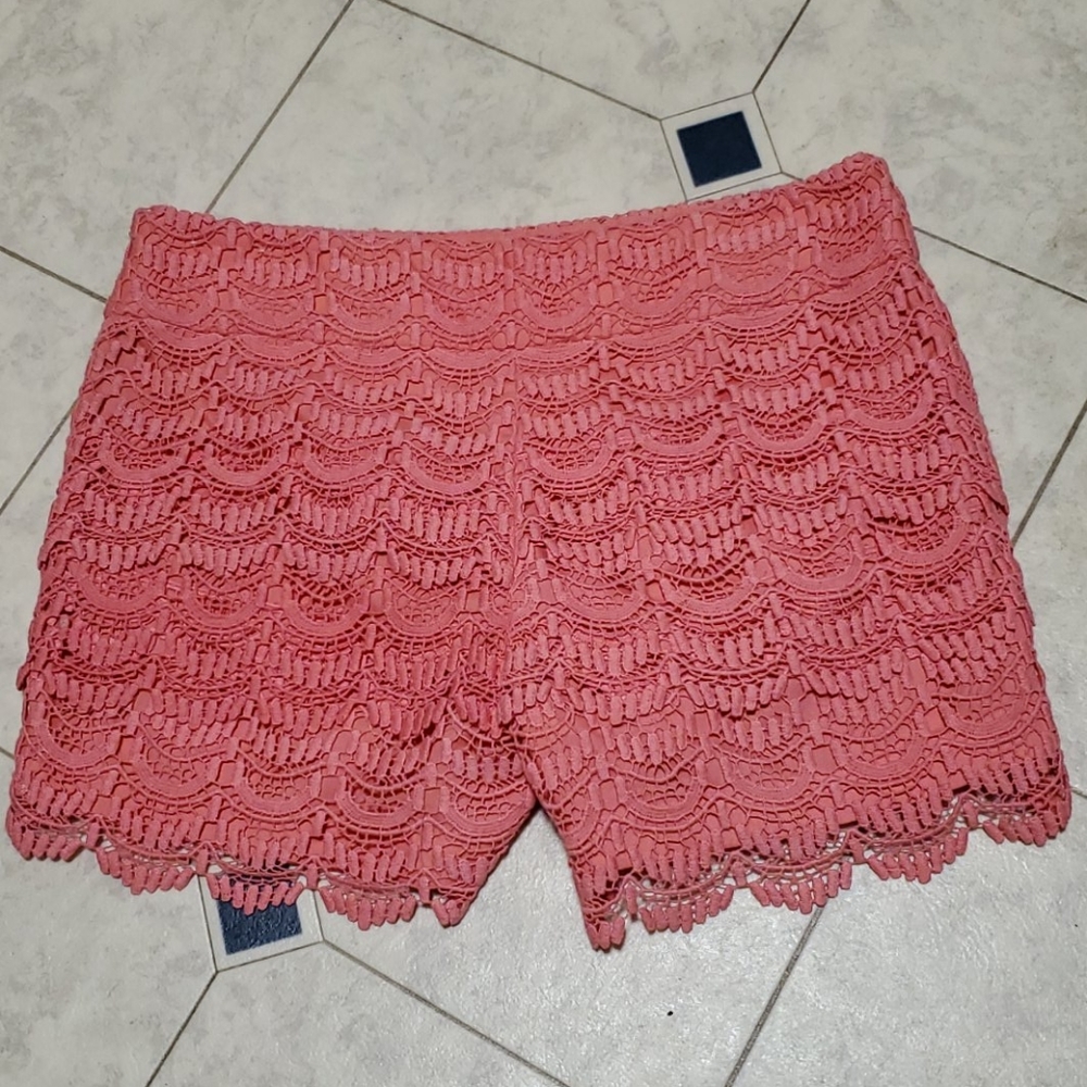 Loft coral shorts size 2
